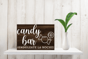 Cartel de Rincón-Madera-Candy Bar
