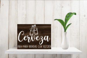 Cartel de Rincón-Madera-Cerveza