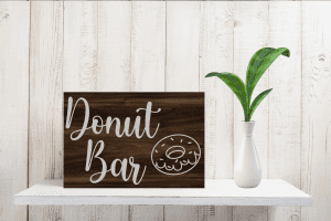 Cartel de Rincón-Madera-Donut Bar