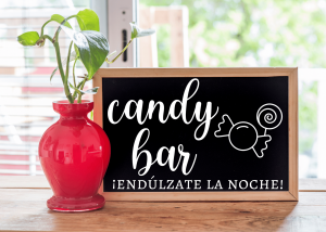 Cartel de Rincón-Pizarra-Candy Bar
