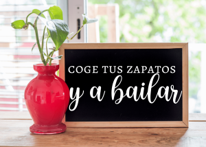 Cartel de Rincón-Pizarra-Zapatos