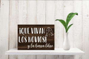 Cartel de Rincón-Madera-Vivan los Novios!