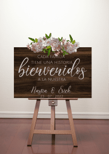 Carteles de madera cover bienvenida nuestra