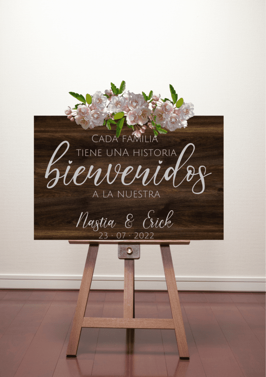 Carteles de madera cover bienvenida nuestra