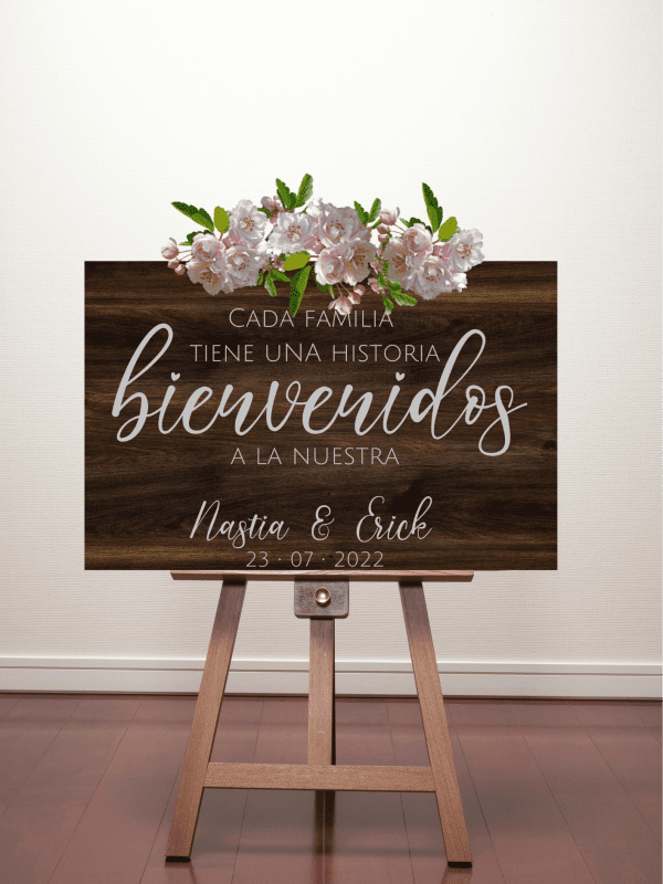 Carteles de madera cover bienvenida nuestra