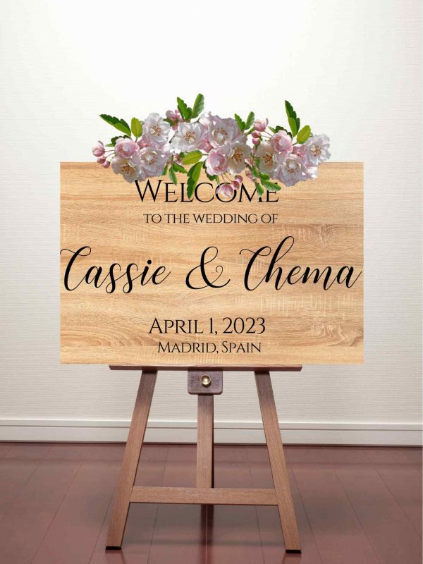 Carteles de madera cover wooden welcome