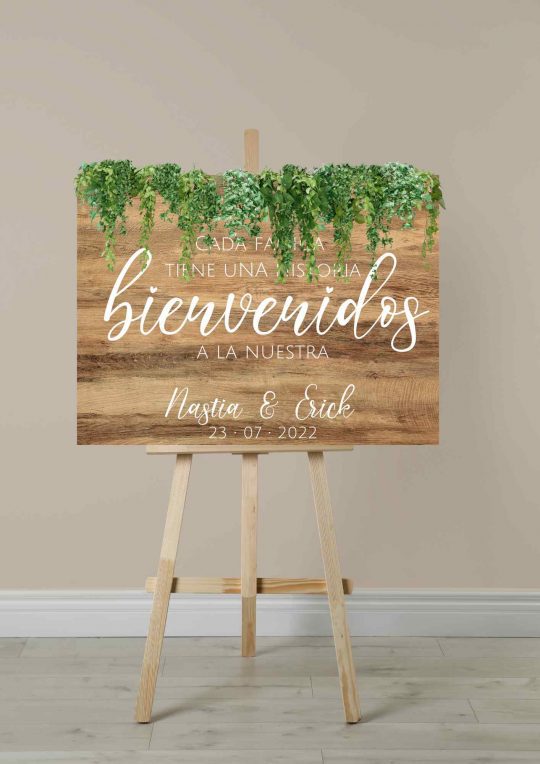 Carteles de madera nuestra historia cover