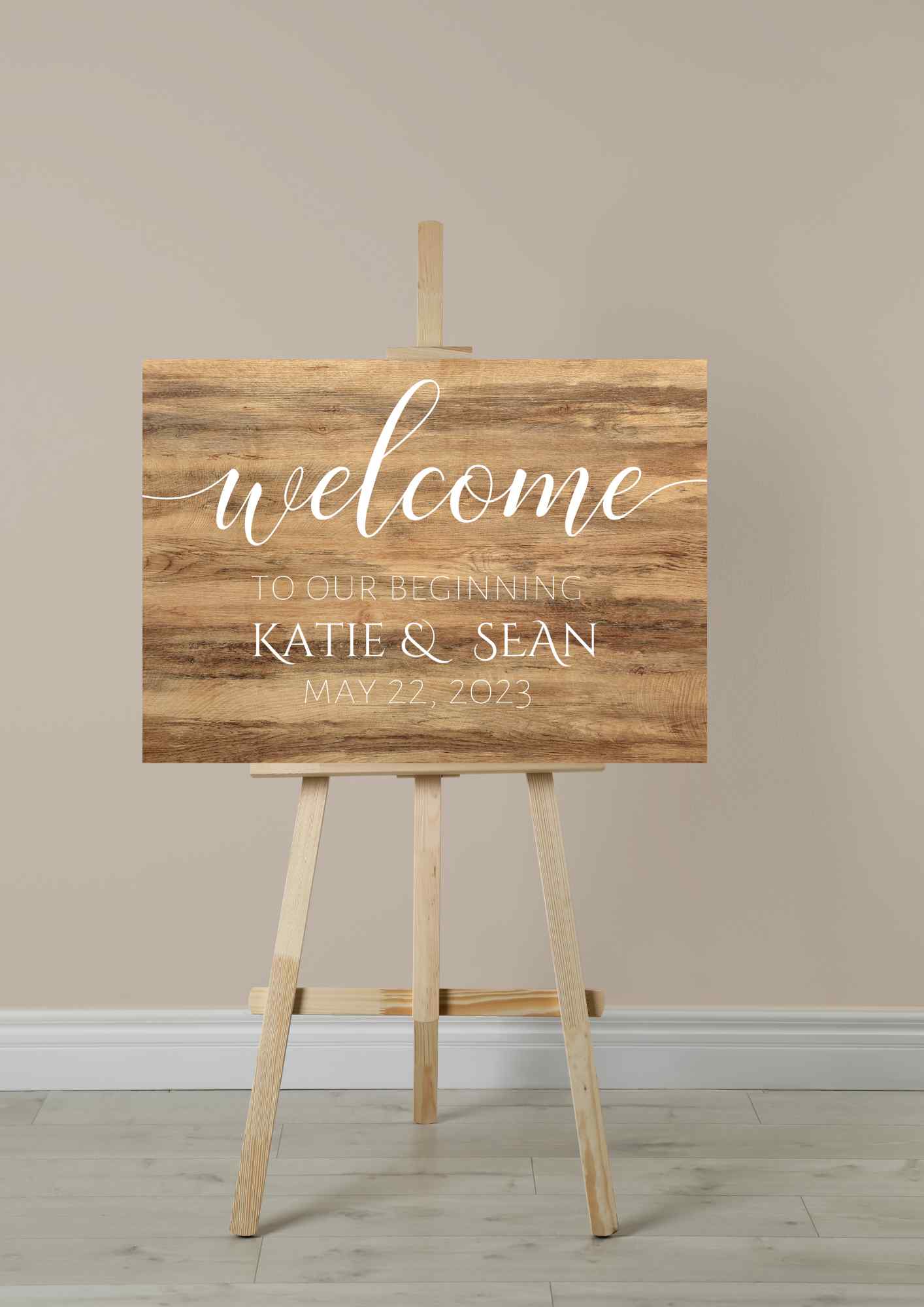 Carteles de madera welcome to beginning cover