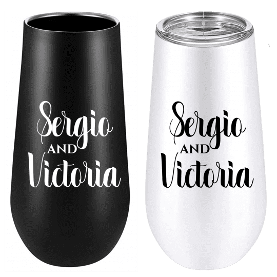 copa de champan blanco y negro estilo 4