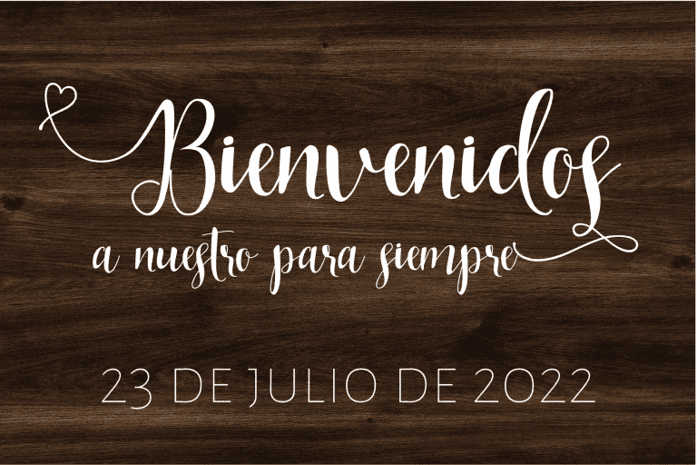Nuestro Para Siempre-cartel madera