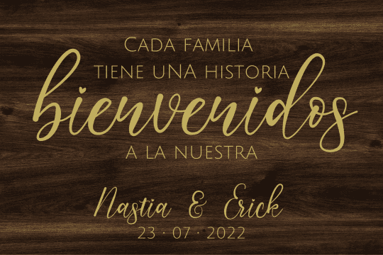 cartel bienvenida nuestra historia 6