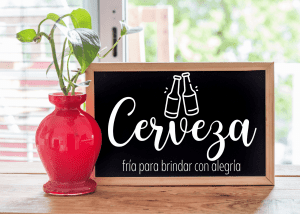 Cartel de Rincón-Pizarra-Cerveza