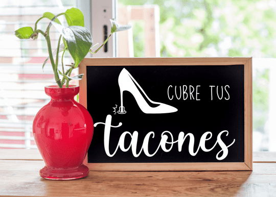 Cartel de Rincón-Pizarra-Cubre Tacones