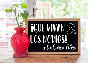 Cartel de Rincón-Pizarra-Vivan los Novios